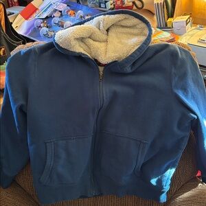 Faded Glory  Blue Fleece lined zip up hoodie Outerwear